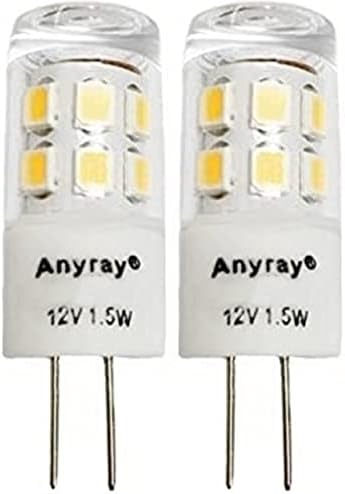 Led лампа Anyray G4 с 2 лампи 12 v за озеленяване, осветление, 1,5 W (смяна на двухконтактной лампи JC20 мощност 20 W), Син Цвят