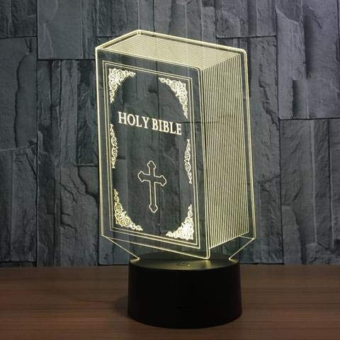 3D Led подсветка тъчпад Библия с с 7 цвята (Боядисана)