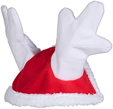Коледна шапка с оленьими рога на Дядо Коледа | шапка за коня без обков с руното тапицерия