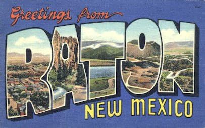 Пощенска картичка от Ратона, Ню Мексико