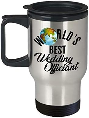 Сватбена Сервитьор Подарък е Най-доброто В Света на Сватбен Сервитьор Пътна Чаша Благодаря Подаръци За Мъже и Жени Кафеена Чаша Чаена