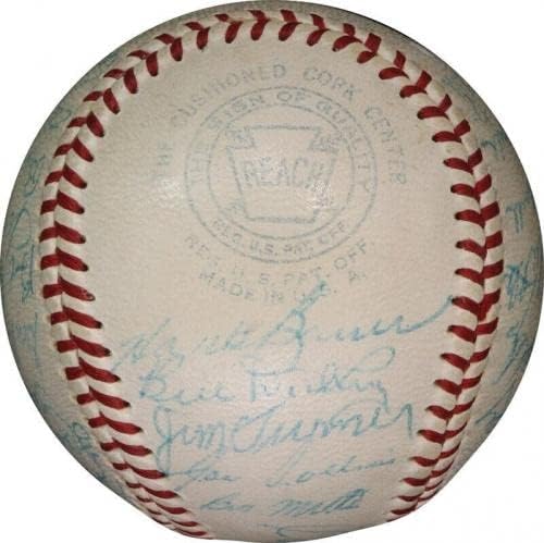 1953 Отбор на Шампионите от Световна серия Ню Йорк Янкис Подписа Бейзболен топката Мики Мэнтла JSA - Бейзболни топки с автографи