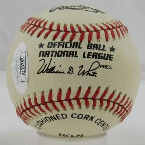 Ърни Банкс Подписа Автограф Rawlings Baseball w/Insc JSA AI29353 - Бейзболни топки с Автографи