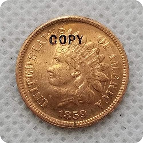 Предизвикателство Монета Копие Реплика 1859 Индийски Главата Цент за Копиране Колекция Бижута Подаръци Колекция от Монети