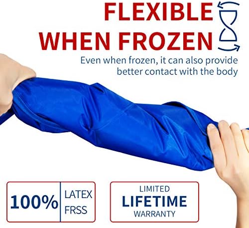 За многократна употреба Гелевый пакет с лед FEATOL за лечение на травми, 2 опаковки, 11 x 14,5), Два студени компреси и 2 регулируеми колани - Топлинна и холодовая терапия за
