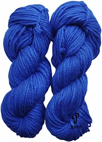 Прежди за плетене на Oswal от дебелото дебела вълна, Varsha 200 г Добре да се използва със спици, Вязаная спици, Вълнена прежда за плетене, Прежда за ръчно плетиво. (Royal blue)