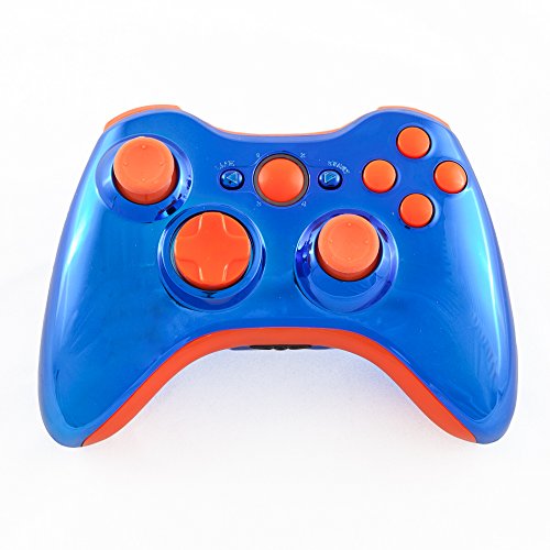 Син Хром с Оранжеви Потребителски Модифицираните контролер Xbox 360