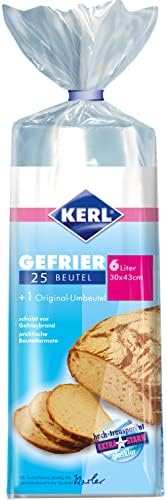 Пакети за дълбоко замразяване KERL 6 Л 30 х 43 см от особено полиетилен 6 опаковки по 25