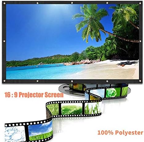 ZSEDP 16:9 3D Стенен Прожекционен екран 60/72/84/100/120 инча Екран, Проектор Влакна Ленена завеса за Домашно кино (размер: 100 см)